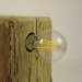 Lampada in legno naturale di recupero 