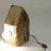 Lampada rustica in legno riciclato 