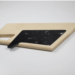 food cutting board in solid ash and white or black quartz-resin sushi dish 