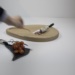 wooden tray for cutting food and sushi plate in white or black resin quartz 