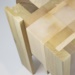 stool and small solid table in oak, ash, beech, cherry, walnut, linden and alder. 